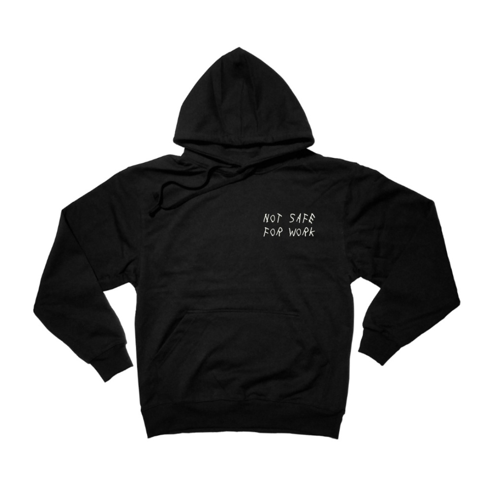 Not Safe For Work Pullover Hoodie Black